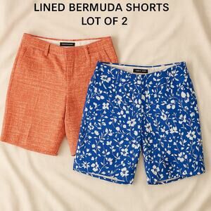 Mario Serrani Italy Sz 10 Women’s Lined Bermuda Shorts Lot of 2